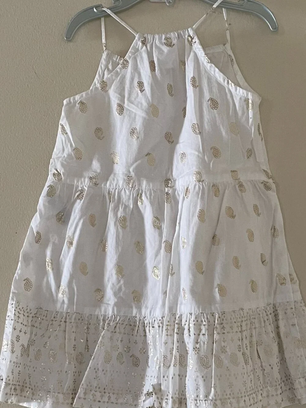 Carter's Summer Dress For 18 months Toddler with gold print design